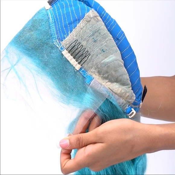 New Teal Temptress Front Lace Wig 24” main image 8